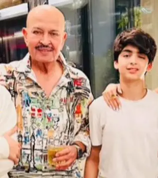 Hridhaan Roshan with her Paternal Grandfather 