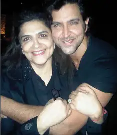 Hrithik Roshan with mother