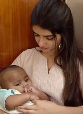Sreeleela with her son