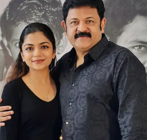 Hansika Krishna with her father