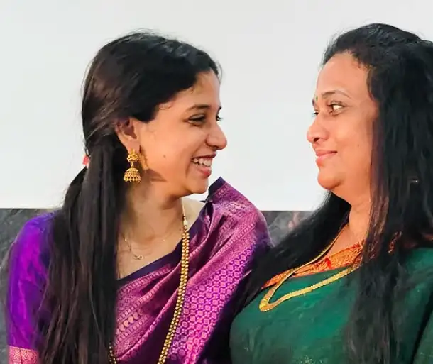 Sridevi Apalla with her mother