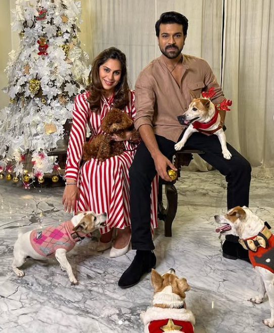Upasana Kamineni with her dogs